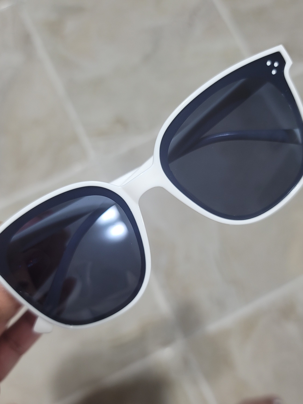 White Sunglasses with Dark Lenses - Women's Accessories NWOT